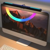Cumpara ieftin Lampa LED pentru monitor, RGB Gaming Backlight, VisionHub&reg;, Reglabila cu 7 culori, Reglare temperatura lumina 2900k-6200k, USB, touch control, Intesit