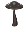 Lampa Led Solara, Design Ciuperca, Plastic, Negru, 27 cm, Oem