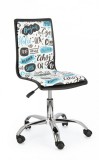 Scaun birou ergonomic cu picior din crom argintiu Hello 42.5x40x87 cm