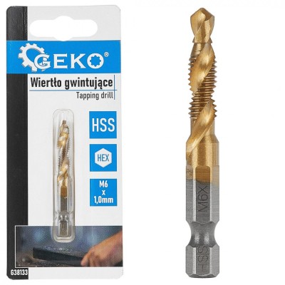 Burghiu HSS HEX, M6 x 1 mm, Geko G38133 foto