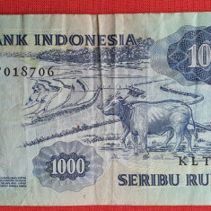 1000 Rupiah 1975 - Bancnota rara Indonezia Una mie Rupii - 1.000 Rupii