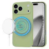 Husa silicon iPhone 17 Pro Max Asteroid GSM SoftFlex MagSafe, verde