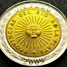 Moneda bimetal 1 PESO - ARGENTINA, anul 2009 * cod 5252