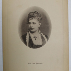 Mad. LEON PATZOURIS , FOTOGRAFIE DIN ALBUMUL NATIONAL , SERIE DE BUCAREST , EDITEUR LYONEL BONDY , FOTOGRAF W. CRONENBERG , CCA . 1900