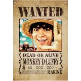 Wall Banner One Piece - Luffy Wanted 120 x 85 cm