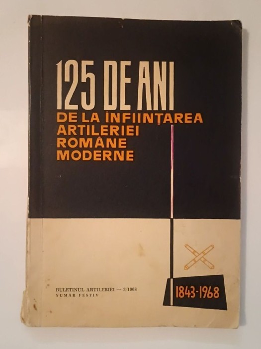 125 de ani de la &icirc;nființarea artileriei rom&acirc;ne moderne (1843-1968) (1969)
