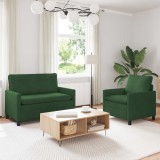 vidaXL Set de canapea 2 pcs Verde Junglă Țesătură 3417045