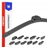 Lamela stergator parbriz AMiO Multiconnect 28 inch 700mm, 12 adaptoare, constructie aerodinamica, compatibila cu 99% dintre autoturisme