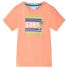 Tricou pentru copii, portocaliu neon, 128 GartenMobel Dekor, vidaXL