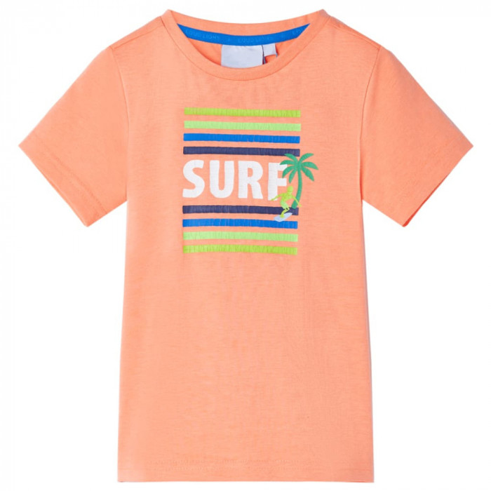 Tricou pentru copii, portocaliu neon, 128 GartenMobel Dekor