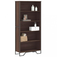 Gossi biblioteca, stejar maro, 80x31x169 cm, lemn prelucrat