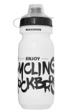 Cumpara ieftin Sticla apa alba 600 ml RockBros pentru bicicleta, bidon sport din plastic, greutate 85 g, compatibila cu suport standard pentru bicicleta