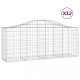 Cumpara ieftin Cosuri gabion arcuite 12 buc, 200x50x80/100 cm, fier galvanizat