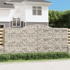 VidaXL Coș gabion arcuit, 400x30x180/200 cm, fier galvanizat