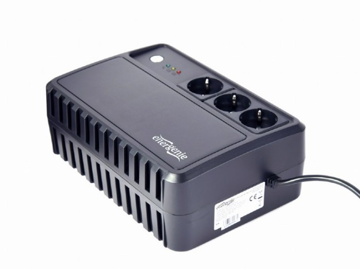 UPS GEMBIRD, Line Int. , brick, 600VA/360W, AVR, Schuko x 3, 1 x baterie 12V/7Ah, LED, back-up 1 - 10 min., montabil pe perete, &quot;EG-UPS-3SDT600-01&quot; (t
