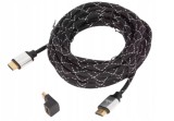 Cablu HDMI cu adaptor, lungime max cablu 7,5 m