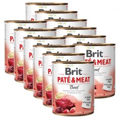 Tin Brit Pate &amp;amp;amp; Meat Beef 12 x 800 g foto