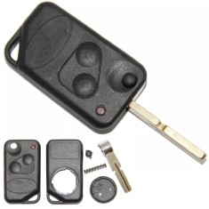 Carcasa cheie flip 2 butoane RFC compatibila cu Range Rover P38 (1994 - 2002) &ndash; Carcasa aftermarket pentru telecomanda Land Rover