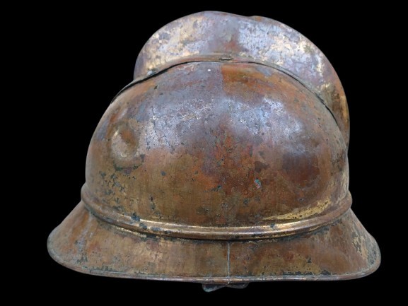 NI231 Cască austro-ungară de pompieri, din alamă