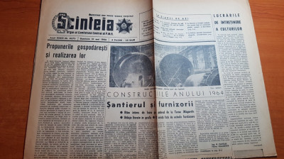 scanteia 31 mai 1964- reteaua de apa a bucurestiului,teatrul sturdza bulandra foto