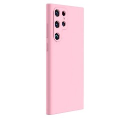 Husa compatibila cu samsung galaxy s23 ultra, matte efect, camera ultra safe, htpmag, rose