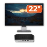 Pachet Calculator Second Hand HP ProDesk 600 G4 SFF, Intel Core i5-8500T 2.10 - 3.50GHz, 8GB DDR4, 256GB SSD + Monitor 22&amp;quot; NewTechnology Media