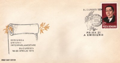 Romania 1974 - Nicolae Titulescu, FDC foto
