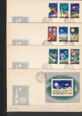 RO - FDC - INCHEIEREA PROGRAMULUI APOLLO ( LP 814,815 ) 1972 ( 4 DIN 4 ) foto
