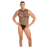 Set lenjerie erotica barbati Rainbow Party, 2 piese, negru, S/M