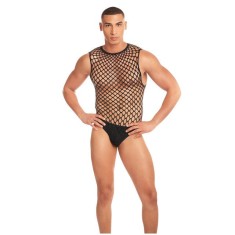 Set lenjerie erotica barbati Rainbow Party, 2 piese, negru, S/M
