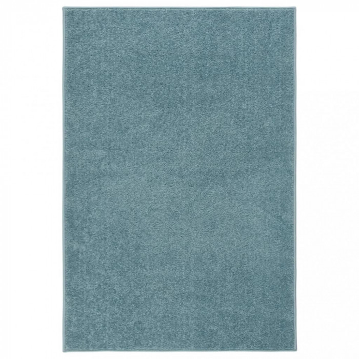 Covor cu fire scurte, albastru, 160x230 cm