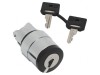Comutator Rotativ cu Cheie Negru 22mm 2 Pozitii