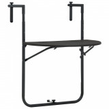 Masă Balcon Suspendată Gossi Maro, 60x64x83.5cm, Plastic Ratan, Cadru Oțel, &Icirc;nălțime Ajustabilă, Pliabilă