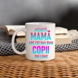 Cana alba personalizata aceasta mama are cei mai buni copii din lume, INOVATIX&reg;. 330 ml