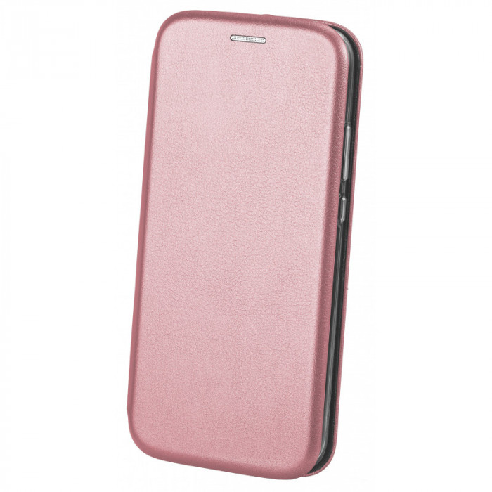 Husa Piele OEM Elegance Universala pentru Telefon 5,1 - 5,5 inci, 153 x 77 mm, Roz Aurie