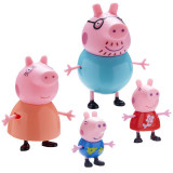 Cumpara ieftin Set 4 figurine articulate Familia Purcelusa Peppa