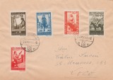 1946 Romania - Plic circulat serie completa Federatia Democrata a Femeilor, FDFR