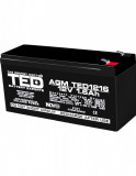 Acumulator AGM VRLA 12V 1,6A dimensiuni 97mm x 47mm x h 50mm F1 TED Battery Expert Holland TED003072 (20) SafetyGuard Surveillance