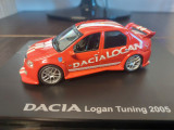 Macheta DACIA LOGAN TUNING 2005 rosu - Eligor, 1/43, noua, model extrem de rar.