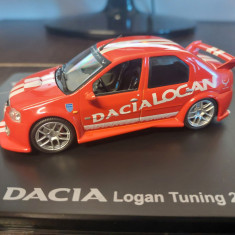 Macheta DACIA LOGAN TUNING 2005 rosu - Eligor, 1/43, noua, model extrem de rar.