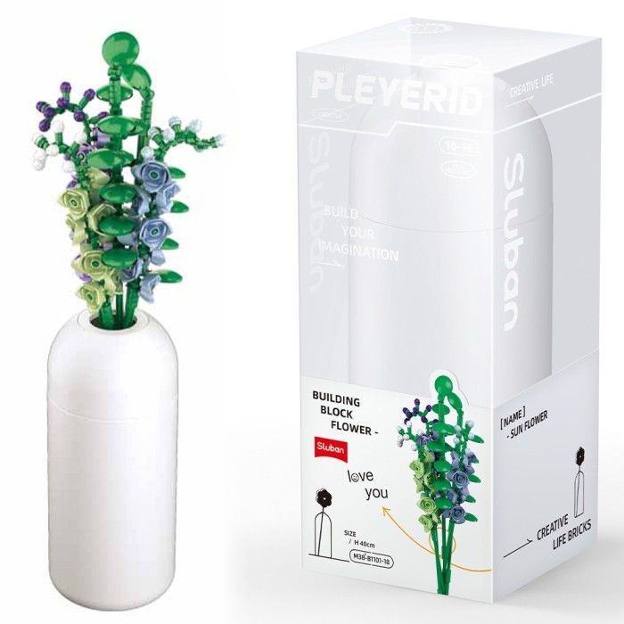 Set de Constructie Flowers, 222 piese, Rocket Larkspur &ndash; Sluban