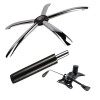Set placuta balans metalica 25 x 15 cm, baza 60 cm si cilindru piston, gaz, pentru scaune birou, negru, 35 cm