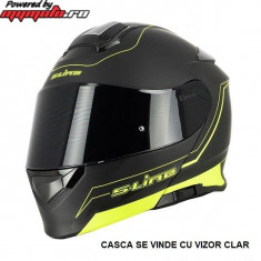 SIFAM - Casca S-LINE Flip-Up S550 - NEGRU/GALBEN, XS-XXL (PINLOCK inclus) foto