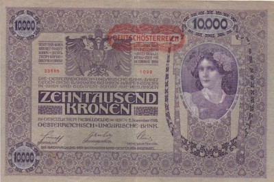 AUSTRIA 10.000 kronen 1918 VF+++!!! foto