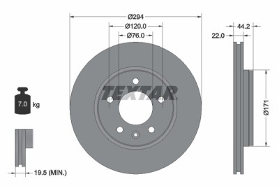 TEXTAR 92121403 PRO Disc frana foto
