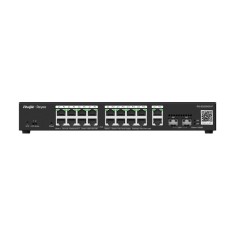 Switch 16 porturi PoE+, 2 porturi GE, 2 porturi SFP, Gigabit, Cloud Management - Ruijie RG-ES220GS-P