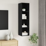 vidaXL Cabinet TV Stejar negru 37 x 37 x 142.5 cm Lemn compozit