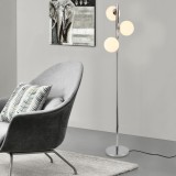 Lampa de podea Gent 154 cm 3 x E14 max. 40W crom alb [lux.pro] HausGarden Leisure