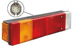 Stop spate lampa Iveco Eurocargo, 03-, Iveco Stralis, 03-, spate, omologare ECE, cu suport bec, cu lumina numar de inmatriculare, 37653000 / 99463244 foto