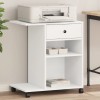 VidaXL Suport pentru imprimantă cu roți, alb, 60x40x68,5 cm 840639